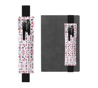 Black Leather Pen Holder Bookmark WHJSHOP i Love Gymnastics Printing Adjustable Elastic Band 8.3-1.8 inch for notebooks Diaries Hardcover Journal