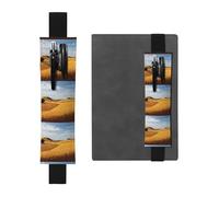 Black Leather Pen Holder Bookmark WHJSHOP Rolling Wheat Waves Prints Adjustable Elastic Band 8.3-1.8 in Suitable for Most notebooks Diaries