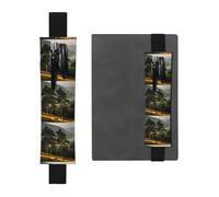 Black Leather Pen Holder Bookmark WHJSHOP Spruce in The Valley Prints Adjustable Elastic Band 8.3-1.8 in Suitable for Most notebooks Diaries