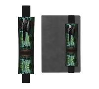 Black Leather Pen Holder Bookmark WHJSHOP Three Dinosaurs Printing Adjustable Elastic Band 8.3-1.8 inch for notebooks Diaries Hardcover Journal