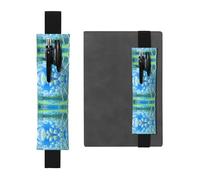 Black Leather Pen Holder Bookmark WHJSHOP Willows on The Waterfront Printing Adjustable Elastic Band 8.3-1.8 inch for notebooks Diaries Hardcover Journal
