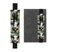 Black Leather Pen Holder Bookmark YYHWHJDE Cute Little Cow Prints Adjustable Elastic Band 8.3-1.8 inch for notebooks Diaries Hardcover Journal