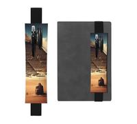 Black Leather Pen Holder Bookmark YYHWHJDE Dreaming of The Pyramids of Khufu Picture Adjustable Elastic Band 8.3-1.8 in Suitable for Most notebooks Diaries