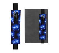 Black Leather Pen Holder Bookmark YYHWHJDE Lightning Storm Prints Adjustable Elastic Band 8.3-1.8 in for notebooks Diaries Manuals Planners