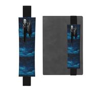 Black Leather Pen Holder Bookmark YYHWHJDE The Beauty Under The Night Sky Prints Adjustable Elastic Band 8.3-1.8 in for notebooks Diaries Manuals Planners