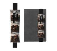 Black Leather Pen Holder Bookmark YYHWHJDE Tractor on The Farm Printing Adjustable Elastic Band 8.3-1.8 in Suitable for Most notebooks Diaries
