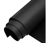 Black Leather Sheets for Crafts Tooling Leather Square 1.8-2.1mm Thick Full Grain Leather Pieces Genuine Cowhide Leather for Crafts Sewing Hobby Workshop 6"x12"