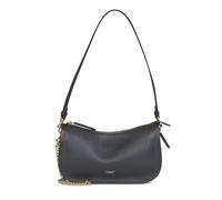 Black Leather Shoulder Bag with Gold Logo- female- Coach- Shoulder Bags- Black- ONE SIZE- Bags ONE SIZE