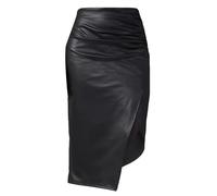 Black Leather Skirt Plus Size | Long Skirts For Women Uk Winter Skirt Faux Leatherette A Line Skirt Sexy Midi Skirts Hip Wrap Skirt Fashion Latex Skirt Casual Pencil Skirt Elegant Straight Skirt