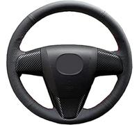 Black Leather Steering Wheel Cover,for Mazda 3 Axela 2008-2013 CX-7 CX7 2010-2016 for 5 2011-2013 Hand-Stitched Car Protective Protect the steering wheel