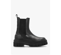Black Leather Studded Chunky Chelsea Boots - Black Leather / 37