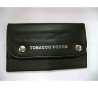black leather tobacco pouch