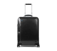 Black Leather Trolley Bag for PC and iPad, female, Piquadro, Cabin Bags, Black, ONE SIZE, Suitcases ONE SIZE