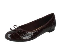 (Black Leather, UK 3.5) Ladies Clarks Ballerina Style Flats Couture Bloom