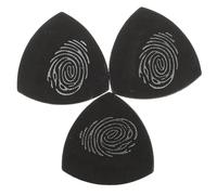 Black Leather Ukulele Picks Set of 3 for Guitar, Nylon Strings | Paper Box Packed, Low Pick Noise, Rehearsals and Fingerstyle Support for Beginners and Enthusiasts Random Style
