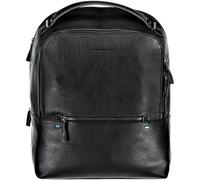 Black Leather Unisex Backpack with Trolley System - male - Piquadro - Backpacks - Black - ONE SIZE - Bags ONE SIZE