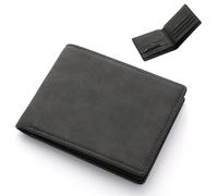 Black Leather Wallets,Slim Wallet with Card Holder,Banknote Compartments and Coin Pocket Black Wallets,for Work Business or Travel Minimalist Purses,for Men,Slim Bifold Wallet,Compact and Functional