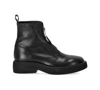 Black Leather Zip Ankle Boot - female - Elena Iachi - Ankle Boots - Black - 8 UK - Shoes 8 UK