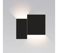 Black LED Geometry Wall Sconce, Metal Modern Nordic Wall Light Fixture for Indoor, Bedroom Bedside Living Room Hallway Dining Room Rectangle Wall Lamps - 3000K Warm Light