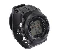 Black LED Sports Watch for Boys with Waterproof Function and Accurate Timing, Featuring Chic Design, Large Digital Screen, and Sturdy Pu Plastic and Stainless Steel Materials,