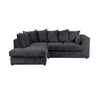 (Black, Left Hand Facing) Dylan Jumbo Cord Fabric Sofas