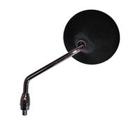 Black, left hand motorcycle mirror, 10mm, round, compatible with/replacement for Yamaha DT 125 R 1988, 1989, 1990, 1991, 1992, 1993, 1994, 1995, 1996, 1997, 1998, DT 125 R 2000-2003, DT 125 RE 2004