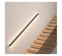 Black Left Hand Stair Railing 39.3" Indoor/Outdoor Round Wall Sconce Light for Terrace Modern il for Stairs Durable & Stylish Safety Solution