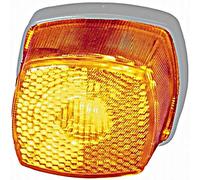 HELLA 2PS 003 057-051 Side Marker Light - Halogen - 12/24V - Screw Connection/mounting - Lens Colour: Yellow - left/right - Quantity: 1