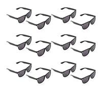 Black Lens Geek Glasses - Wayfarer Style Sunglasses Blues Brothers - Perfect for World Book Day School Book Week Fancy Dress - Pack Of 12