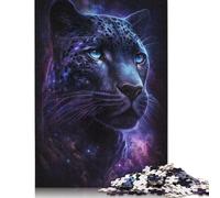 Black Leopard Galaxy 500 Piece Jigsaw Puzzles for Adults | | Family Fun Jigsaws Puzzles for Adults Gifts Intellectual Games 500pcs (52x38cm)