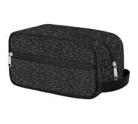 Black Leopard Hanging Toiletry Bag,Travel Hygiene Kits for Boys Mens,Waterproof Makeup Carry-on Bags,Cosmetic Bag,TSA Approved Shave Dopp Kit for Toiletries Shower Bathroom Accessories Gifts,