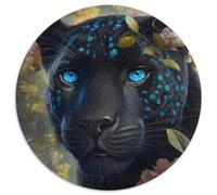 Black Leopard Jigsaw Puzzle 1000 Pieces Cardboard Jigsaw Artwork Decor Intelligence Toy for Family Indoor Games 1000pcs (67.5x67.5cm)