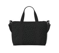 Black Leopard Pattern Printed Travel Duffel Bag Foldable Gym Duffel Bag Suitable for Travel Work Gym etc