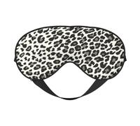 Black Leopard Print Print Functionality Cozy Eye Mask Adjustable Strap Nap Night Travel Camping Yoga Relax