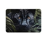 Black Leopard Print Print Ultra Thin Door Mat,Rug Perfect for Indoor Front Door,Back Door,Patio and Entryway