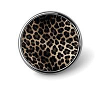 Black Leopard Print Round Badge Pin Funny 1 Inch Button Brooch Lapel Pins Fashion Hat Shirt Pin Tie Tack Pinback Buttons Badge Party Supplies Decor Badges For Clothing Coat Hat Dress For Men Women