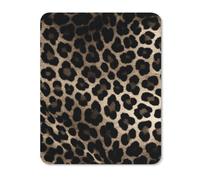 Black Leopard Print Rubber Mouse Pad