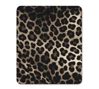 Black Leopard Print Rubber Mouse Pad