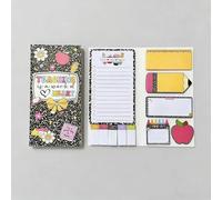 Black Leopard Print Teacher's Day Sticky Notes Set, 550 Sheets,Cute Cartoon Dog Post It Notes with 3 Point Pens, Self-Adhesive Writing Memo Pages Back to School Office Supplies