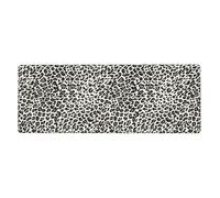 Black Leopard Print Washable Keyboard Mat Oversized Desk Pad for Easy Cleaning and Enhanced Workspace