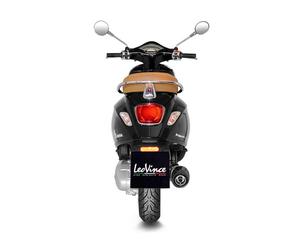 Black Leovince Maxi Scooter exhaust suitable for Vespa Primavera 125 iGet ABS fr