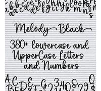 Black Letterboard Letters, Board NOT Included, Cursive Script Letterset for Felt Boards, 380+Pieces, Lowercase Script Letters, Pre-Cut