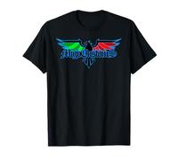 Black Letters Blue Outline Eagle T-Shirt