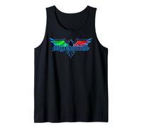 Black Letters Blue Outline Eagle Tank Top