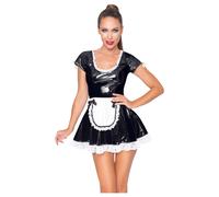Black Level - black vinyl maid dress - M