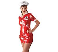 Black Level Vinyl Nurse Dress, Red, 2X-Large