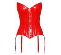 Black Level Women Vinyl Corset Red L