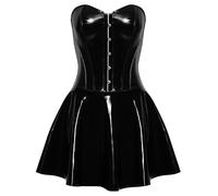 Black Level Women Vinyl Dress Black M