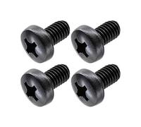 Black License Plate Screws for Audi and VW, Phillips Machine Pan Head 18-8, Stainless Steel, M6-1.0 x 8 mm Bolt (Pack of 4)