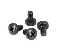 Black License Plate Screws for Audi and VW, Phillips Machine Pan Head 18-8, Stainless Steel, M6-1.0 x 8 mm Bolt (Pack of 4) 1996-2023